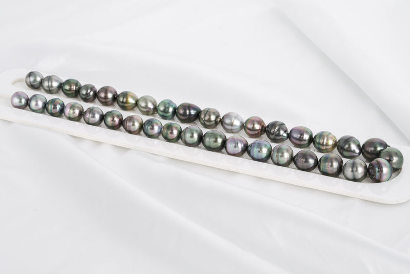 36pcs Multicolor 8-10mm - CL AAA Quality Tahitian Pearl Necklace NL710