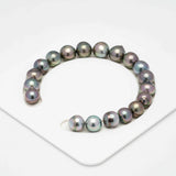 19pcs Mix 9-10mm - SB AAA/AA Quality Tahitian Pearl Bracelet BR420