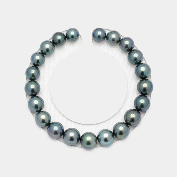 21pcs Blue Green 8-9mm - SR AA/AAA Quality Tahitian Pearl Bracelet BR1653 A86
