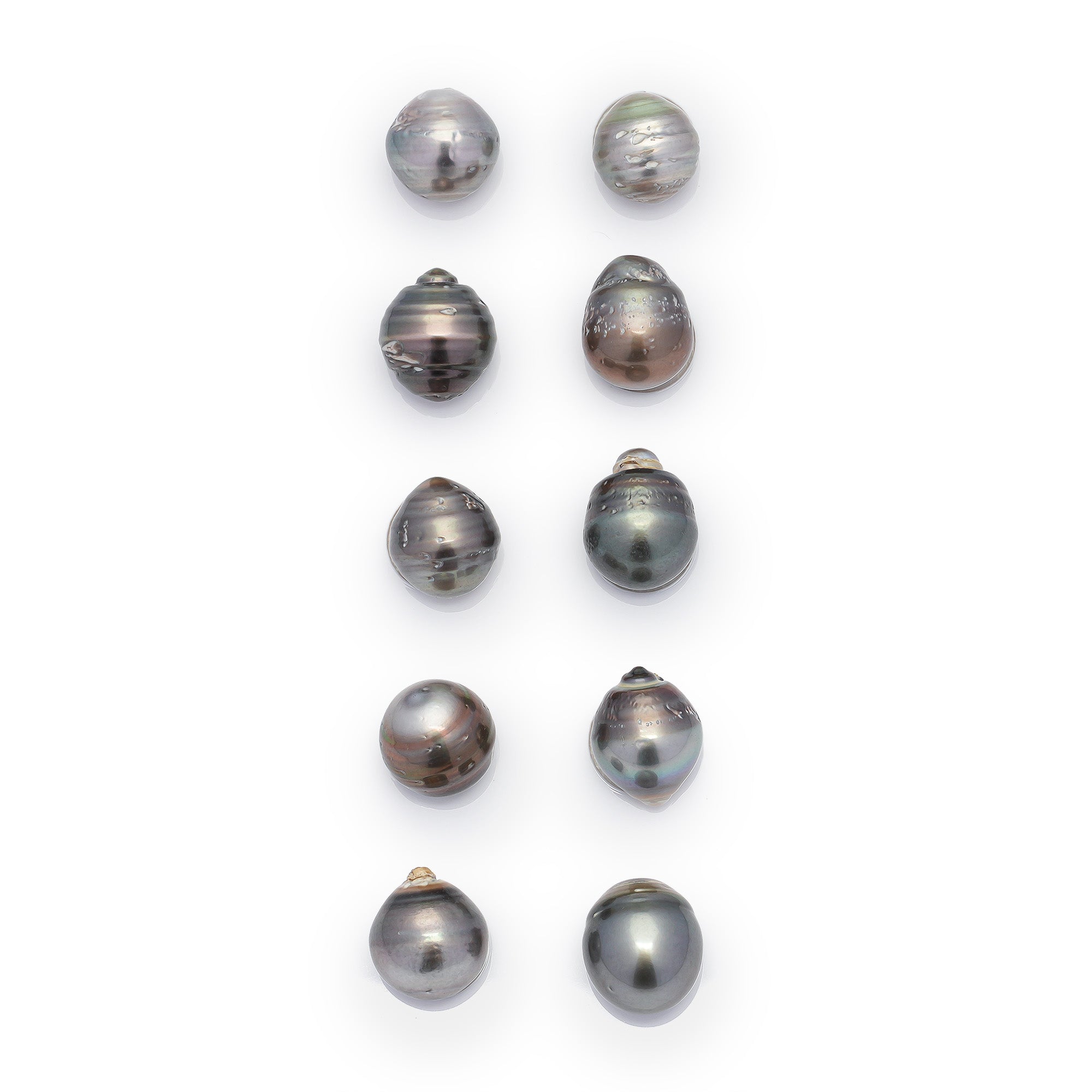 10pcs Mix 10.7-11.7mm - CL/SB A Quality Tahitian Pearl Pack LP1552