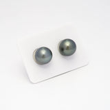 2pcs Gray Green 12.5-12.6mm - RSR AAA/AA Quality Tahitian Pearl Pair ER1271