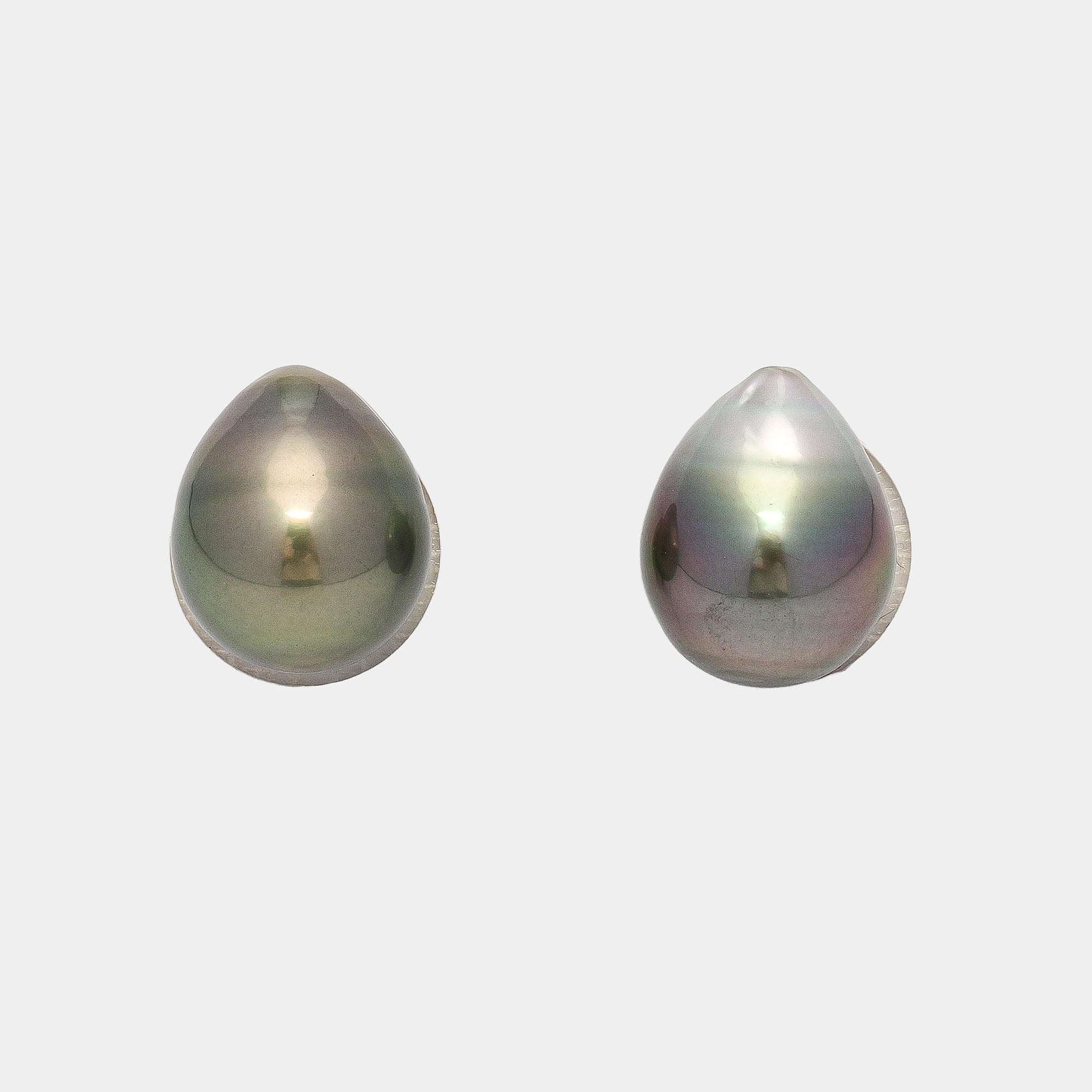 2pcs Light Green 11.4-11.6mm - SB AAA Quality Tahitian Pearl Pair ER1280