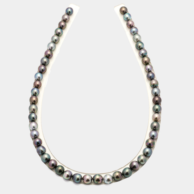 50pcs Multicolor 8-9mm - SR/NR AA/AAA Quality Tahitian Pearl Necklace NL1208