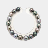 18pcs Multicolor 8-10mm - SB AAA/AA Quality Tahitian Pearl Bracelet BR1671