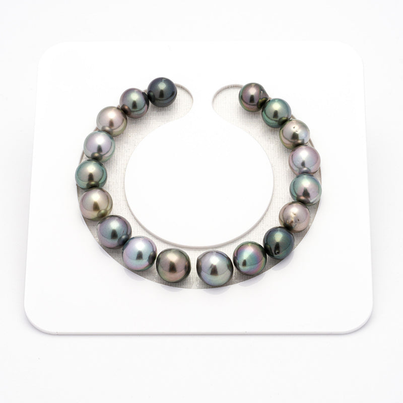 18pcs Multicolor 8-10mm - SB AAA/AA Quality Tahitian Pearl Bracelet BR1671