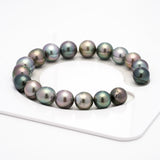 18pcs Multicolor 8-10mm - SB AAA/AA Quality Tahitian Pearl Bracelet BR1671