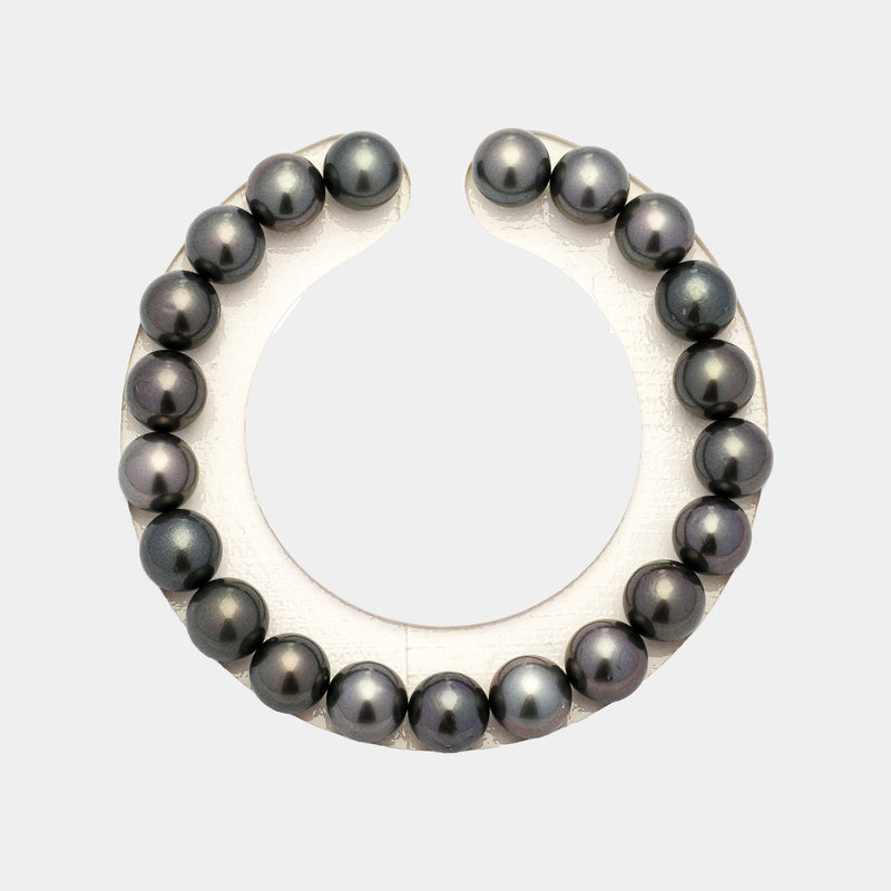 21pcs Dark 8-9mm - RSR AA/AAA Quality Tahitian Pearl Bracelet BR812