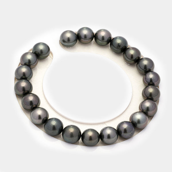 21pcs Dark 8-9mm - RSR AA/AAA Quality Tahitian Pearl Bracelet BR812