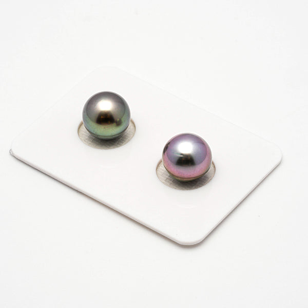 2pcs Multicolor 10.2-10.3mm - RSR AAA Quality Tahitian Pearl Pair ER1227 A86