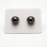 2pcs Green Purple 9.5-9.8mm - RSR AAA/AA Quality Tahitian Pearl Pair ER1194 L86
