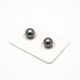 2pcs Purple 8.9-9.1mm - RSR AAA/AA Quality Tahitian Pearl Pair ER1193 A86