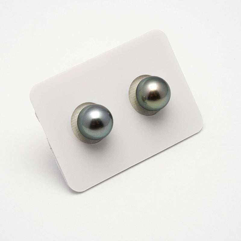 2pcs Multicolor 10.4-10.5mm - RSR AAA/AA Quality Tahitian Pearl Pair ER1214 A86