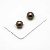 2pcs Copper 9.1-9.3mm - RSR AAA/AA Quality Tahitian Pearl Pair ER1205 A86