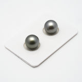 2pcs Gray 10.5-10.6mm - RSR AAA/AA Quality Tahitian Pearl Pair ER1215 A86