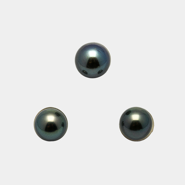 3pcs Green 9.5-10.4mm - RSR AAA Quality Tahitian Pearl Trio Set ER1288