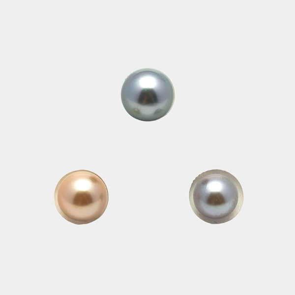 3pcs Multicolor 8.3-9.8mm - RSR AAA/AA Quality Tahitian Pearl Trio Set ER1218 A86