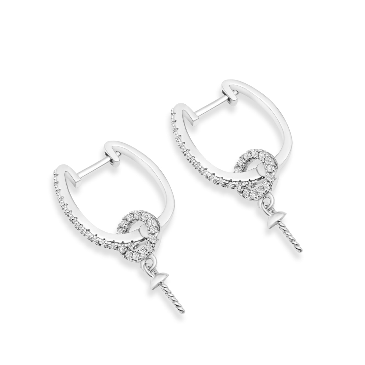 Dangle Earring Bails 925 Silver for Pearl SC12