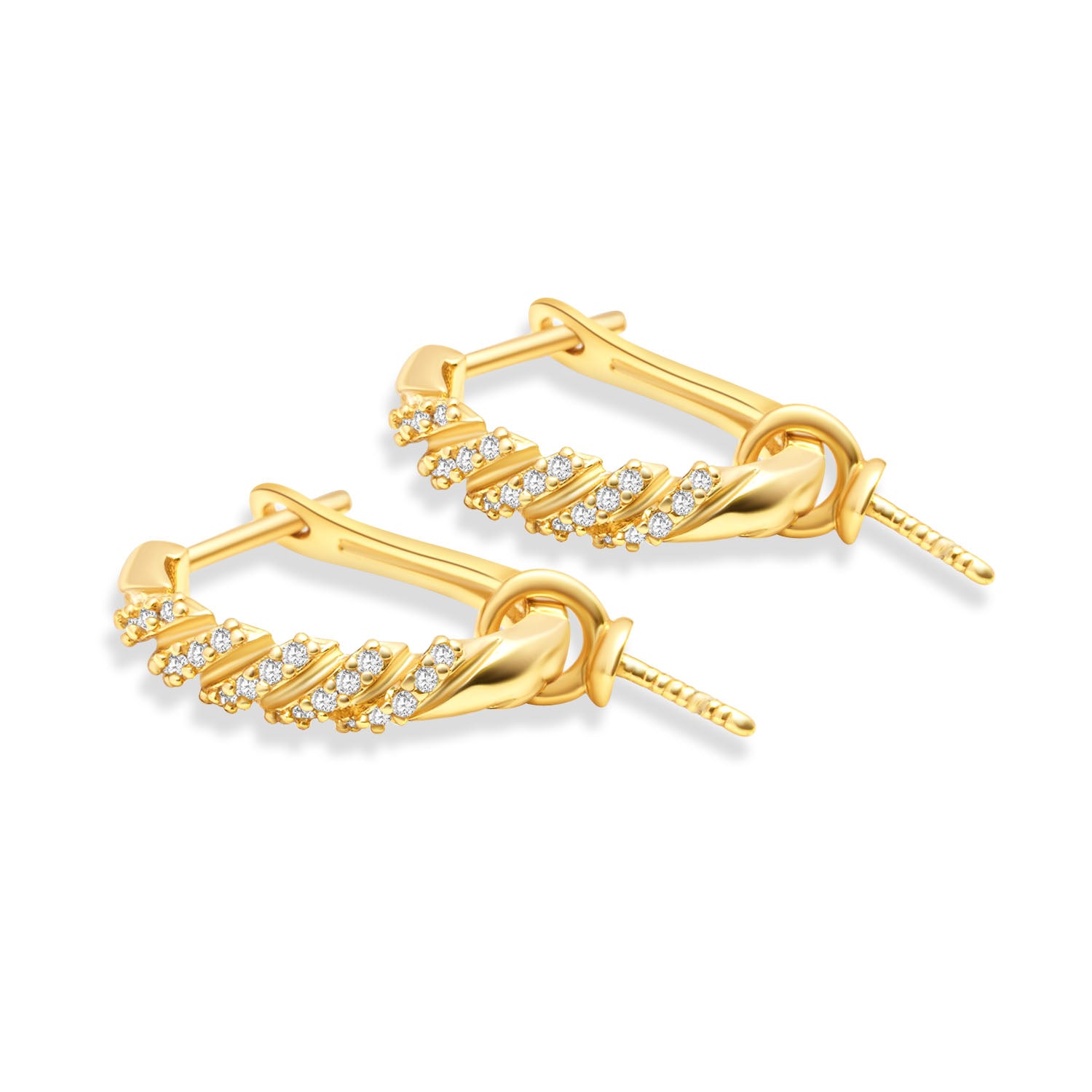 Dangle Earring Bails 925 Silver for Pearl SC09
