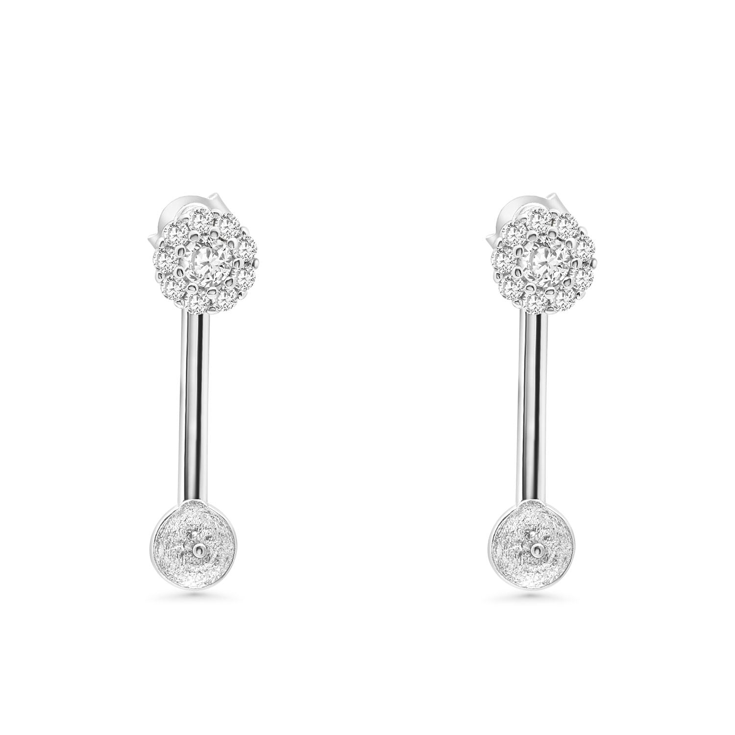 Dangle Earring Bails 925 Silver for Pearl SC07