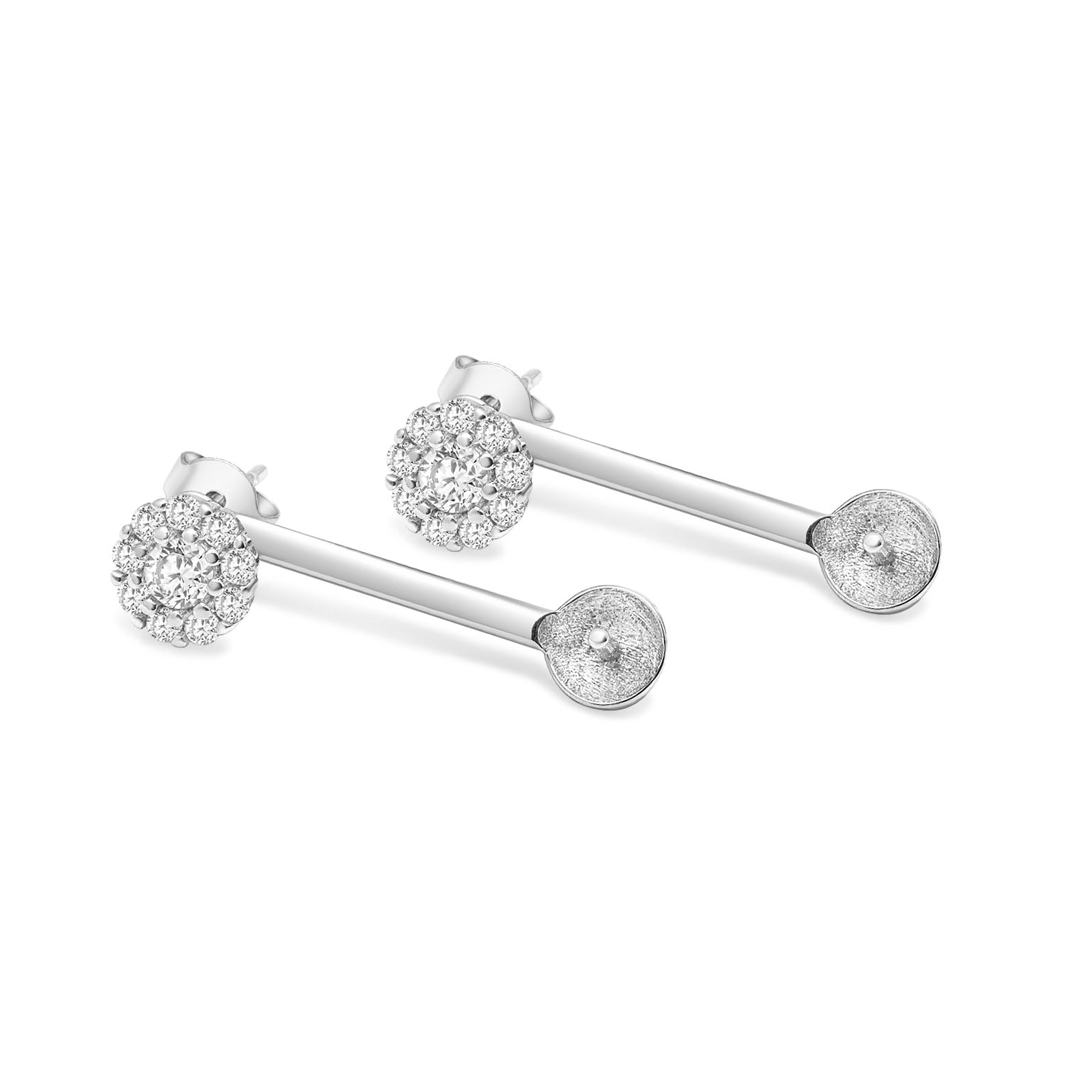 Dangle Earring Bails 925 Silver for Pearl SC07