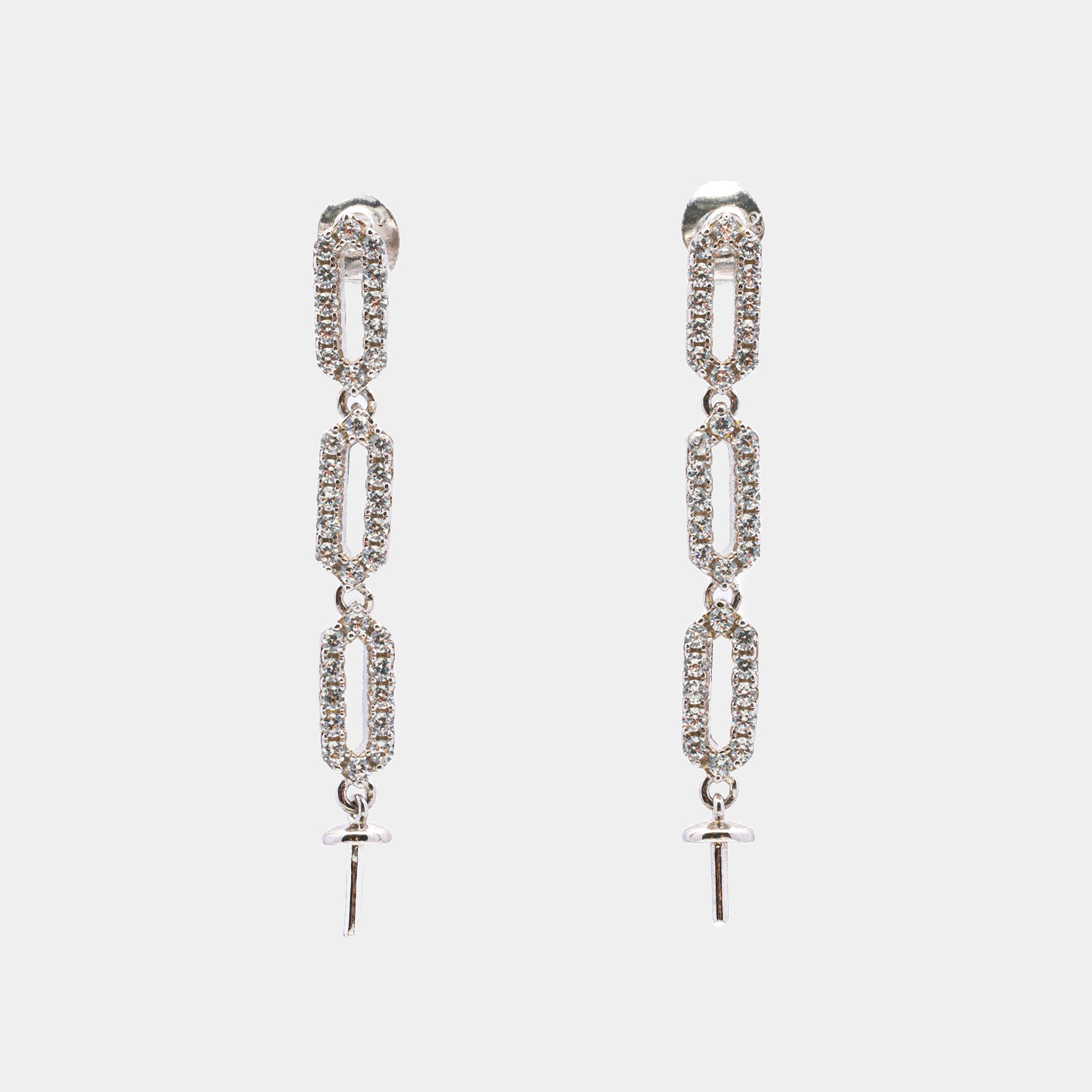 Dangle Earring Bails 925 Silver for Pearl SC08