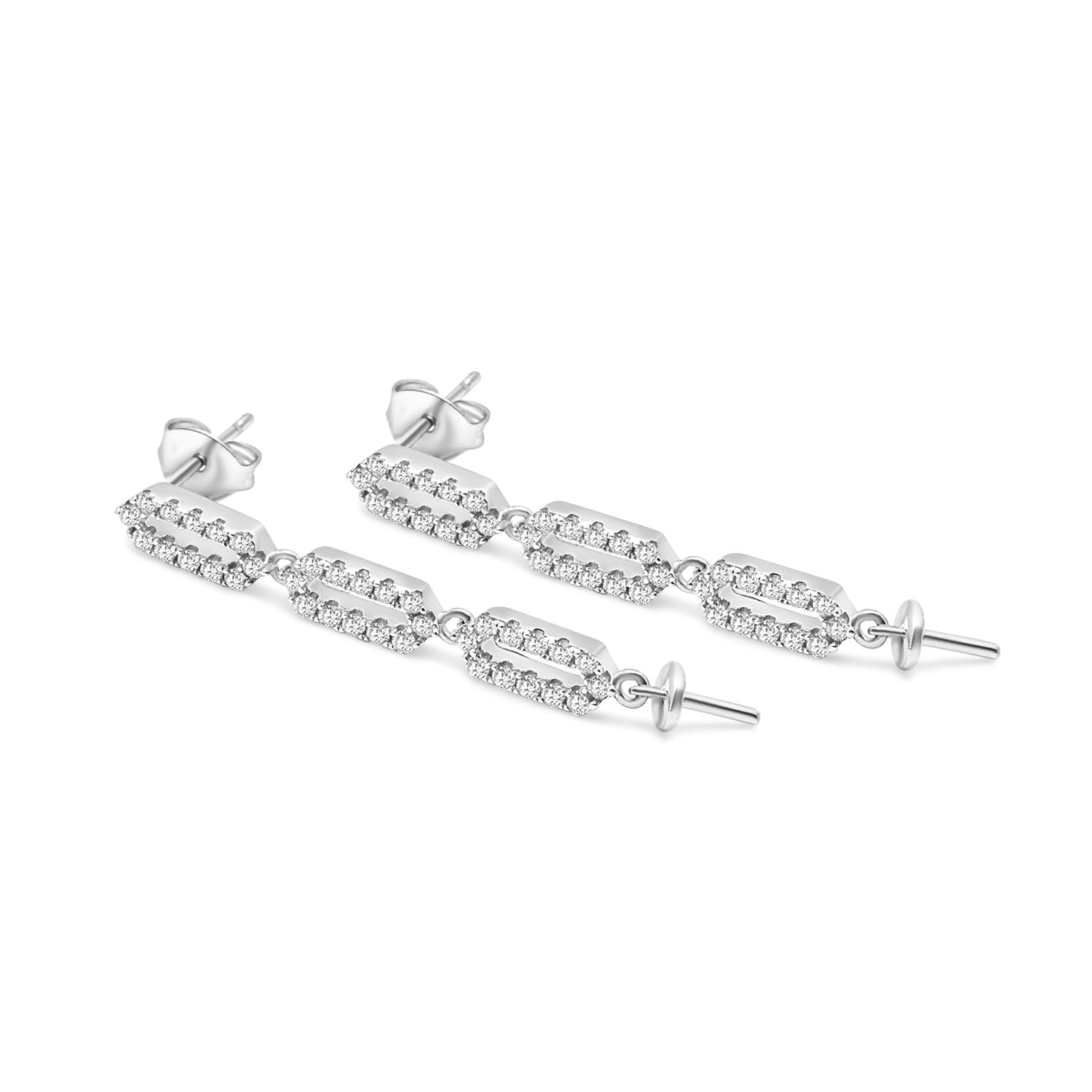 Dangle Earring Bails 925 Silver for Pearl SC08