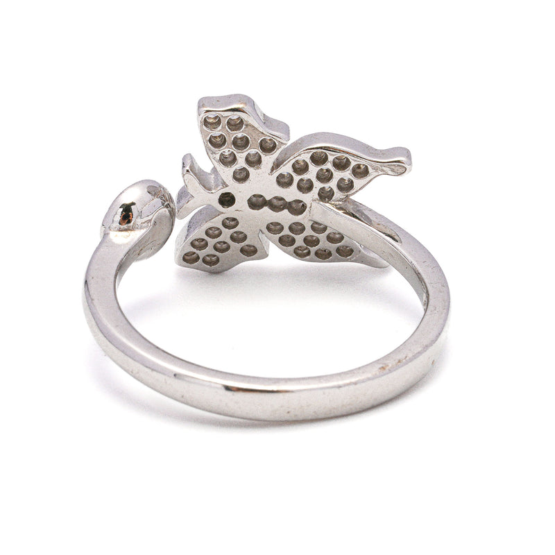 Butterfly Ring Rhodium Plating Flexible size SC-33