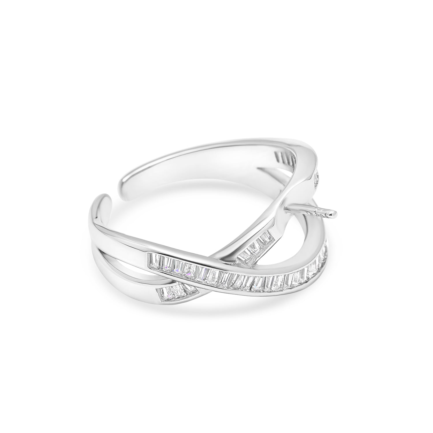 Adjustable Ring 925 Silver for pearl SC119