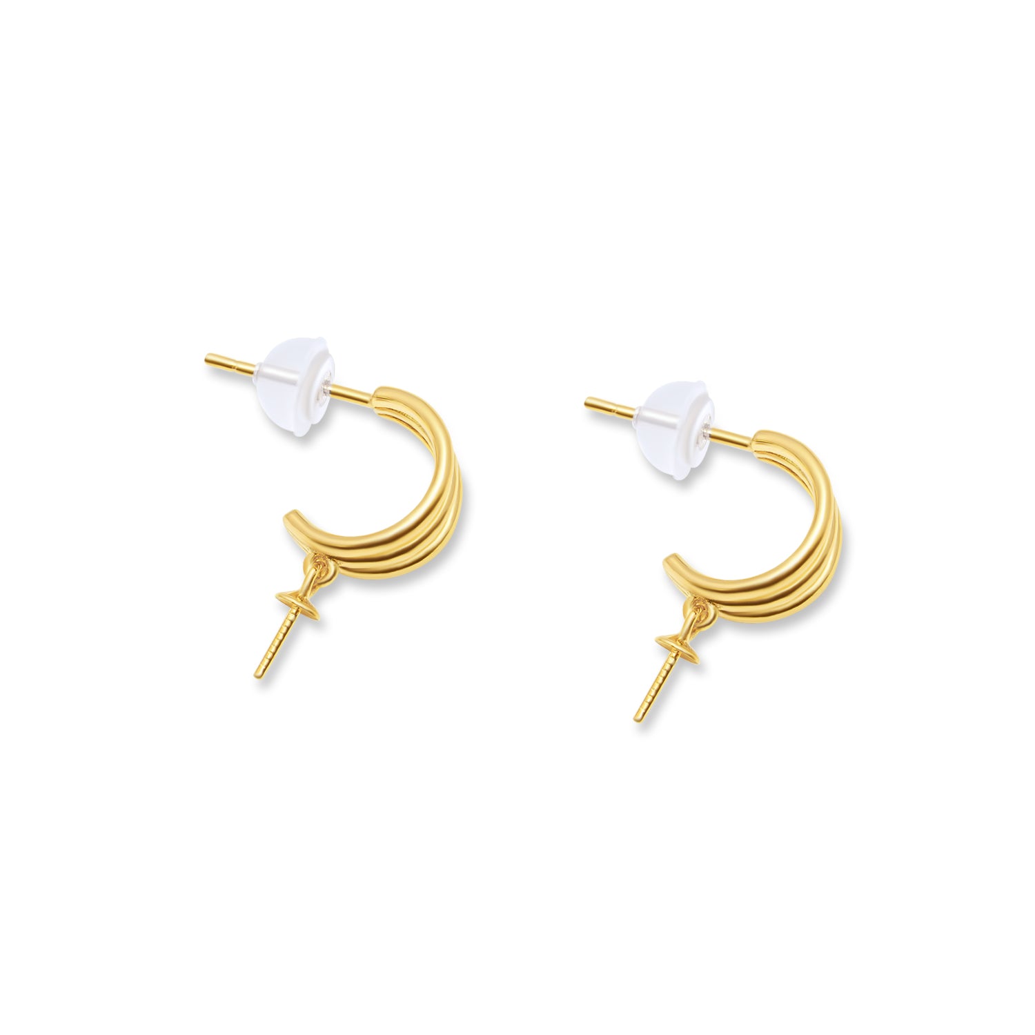 Dangle Earring Bails 925 Silver for Pearl SC97