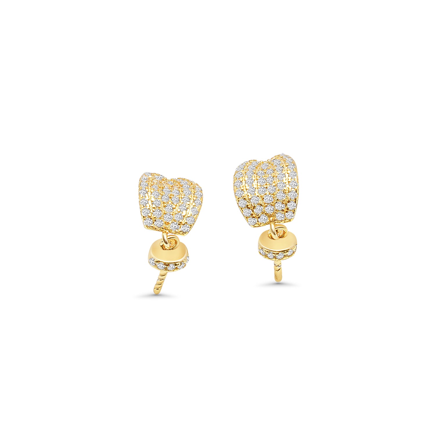 Dangle Earring Bails 925 Silver for Pearl SC98