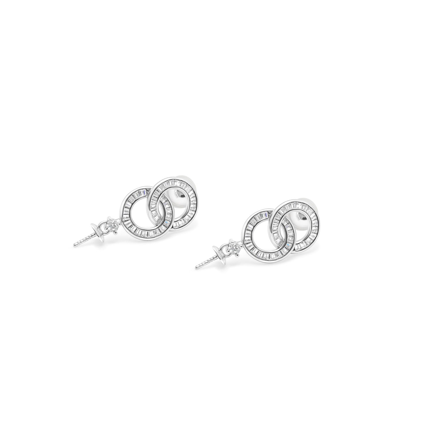 Earring Dangle Clasp 925 Silver for Pearl SC99/SC99G
