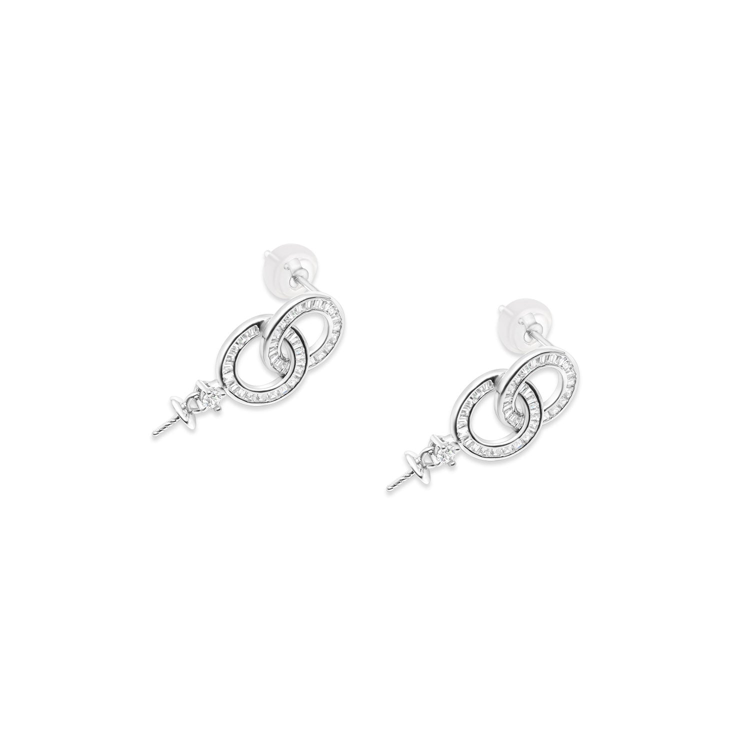 Earring Dangle Clasp 925 Silver for Pearl SC99/SC99G