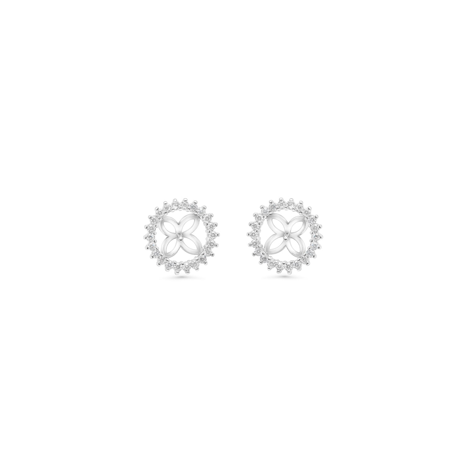 Studs Earring Bails 925 Silver for Pearl SC101