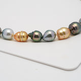 34pcs Mix 9-12mm - CL/SB AAA/AA Quality Tahitian Pearl Necklace NL1268 HL1