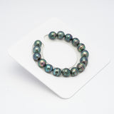 16pcs Green Mix 9-11mm - CL AAA/AA Quality Tahitian Pearl Bracelet BR1683 A87