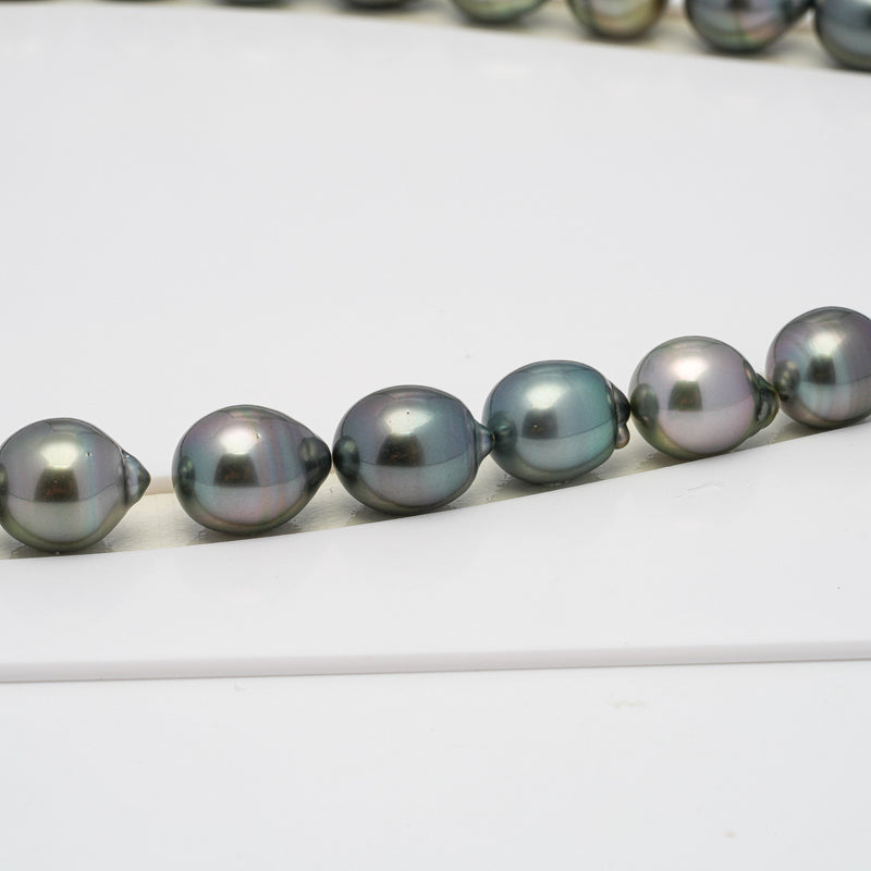 35pcs Mix 9-11mm - SB AAA/AA Quality Tahitian Pearl Necklace NL1276 HL1