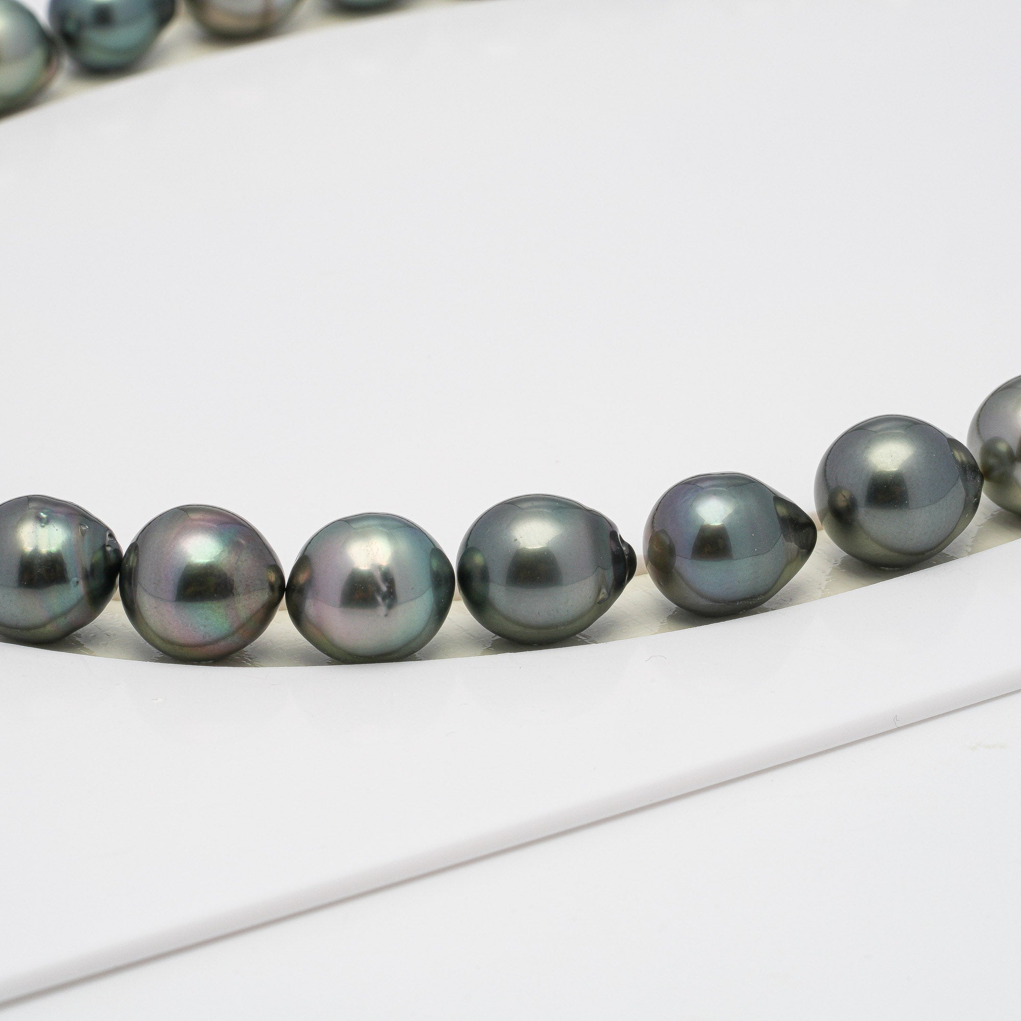 35pcs Mix 9-11mm - SB AAA/AA Quality Tahitian Pearl Necklace NL1276 HL1