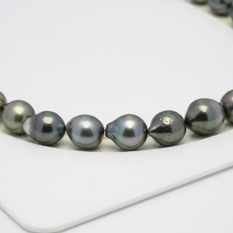 35pcs Mix 9-11mm - SB AAA/AA Quality Tahitian Pearl Necklace NL1276 HL1