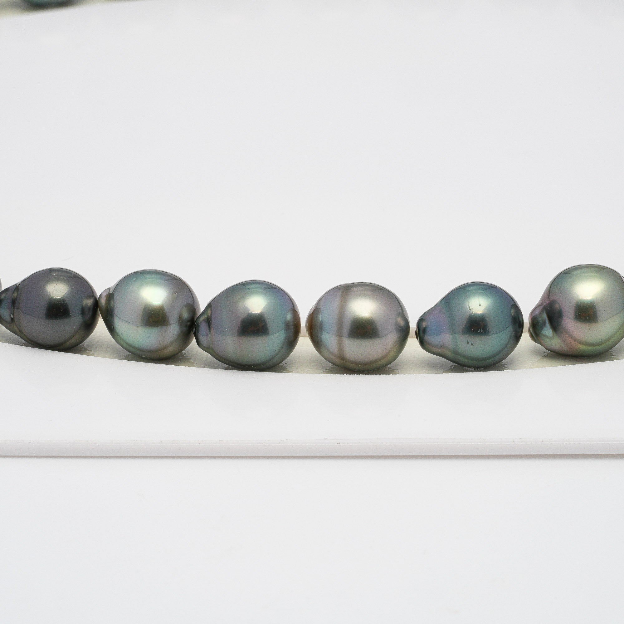 35pcs Mix 9-11mm - SB AAA/AA Quality Tahitian Pearl Necklace NL1276 HL1