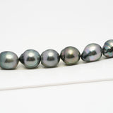 32pcs Light 9-11mm - SB AAA/AA Quality Tahitian Pearl Necklace NL1275 HL1