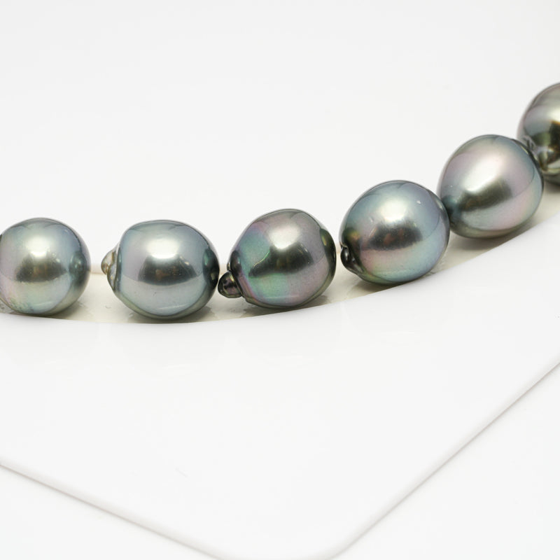 32pcs Light 9-11mm - SB AAA/AA Quality Tahitian Pearl Necklace NL1275 HL1