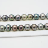 46pcs Multicolor 9-11mm - SB/NR AA/A Quality Tahitian Pearl Necklace NL1277 TH2