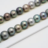 46pcs Multicolor 9-11mm - SB/NR AA/A Quality Tahitian Pearl Necklace NL1277 TH2