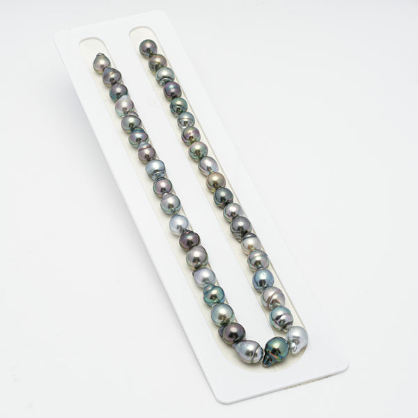 38pcs Multicolor 8-10mm - SB/CL AAA/AA Quality Tahitian Pearl Necklace NL1224