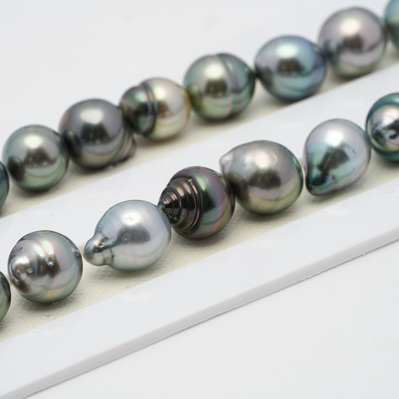 38pcs Multicolor 8-10mm - SB/CL AAA/AA Quality Tahitian Pearl Necklace NL1224