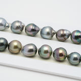 38pcs Multicolor 8-10mm - SB/CL AAA/AA Quality Tahitian Pearl Necklace NL1224