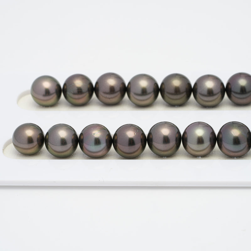 43pcs Cherry Brown 9-12mm - RSR AAA Quality Tahitian Pearl Necklace NL1278 NG17