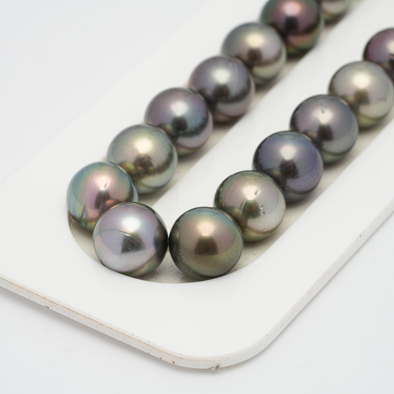 39pcs Multicolor 10mm - SR AA Quality Tahitian Pearl Necklace NL1289