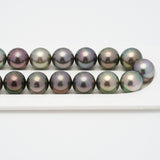 39pcs Multicolor 10mm - SR AA Quality Tahitian Pearl Necklace NL1289