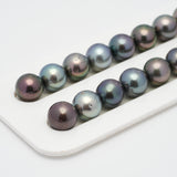 39pcs Multicolor 10mm - SR AA Quality Tahitian Pearl Necklace NL1289